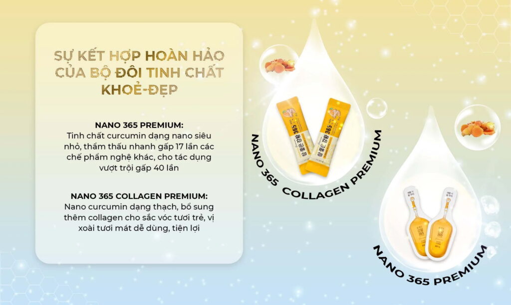 Thạch Nghệ Nano 365 Collagen Premium (Nano Curcumin 365 Collagen Premium Stick)